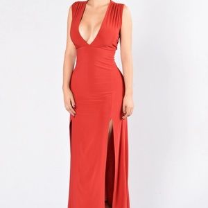 Red Fashion Nova Maxi Dress